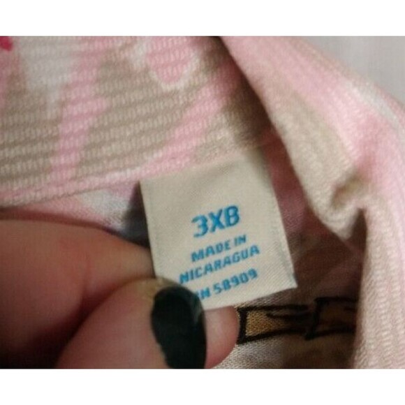 Caribbean Hawaiian Aloha Shirt Size 3XB Pink Palm Trees - Picture 4 of 5